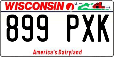 WI license plate 899PXK