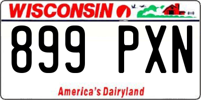 WI license plate 899PXN