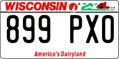 WI license plate 899PXO