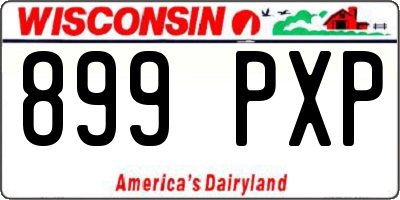 WI license plate 899PXP