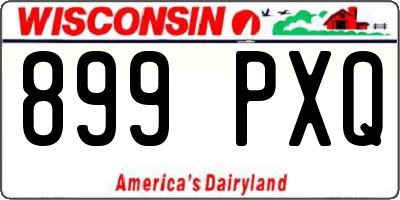 WI license plate 899PXQ