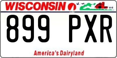 WI license plate 899PXR