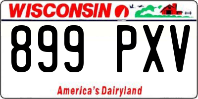 WI license plate 899PXV