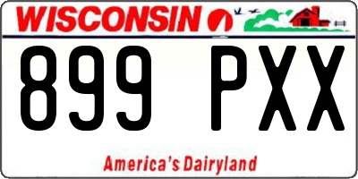 WI license plate 899PXX
