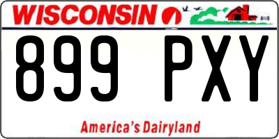 WI license plate 899PXY