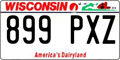 WI license plate 899PXZ