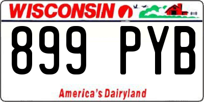 WI license plate 899PYB