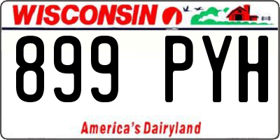 WI license plate 899PYH