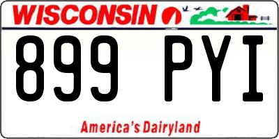 WI license plate 899PYI