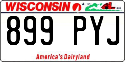 WI license plate 899PYJ