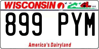 WI license plate 899PYM