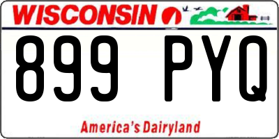 WI license plate 899PYQ