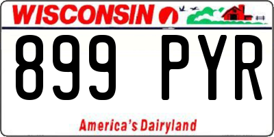 WI license plate 899PYR