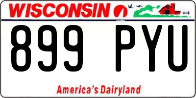 WI license plate 899PYU