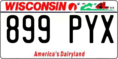 WI license plate 899PYX