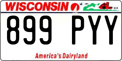 WI license plate 899PYY