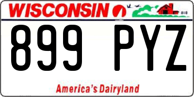 WI license plate 899PYZ