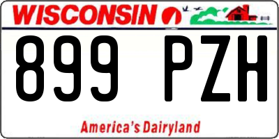 WI license plate 899PZH