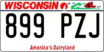 WI license plate 899PZJ
