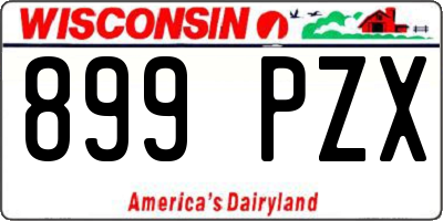 WI license plate 899PZX