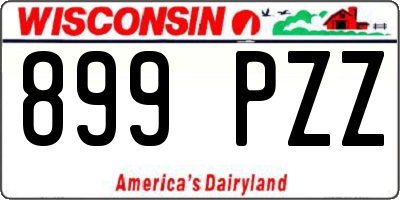 WI license plate 899PZZ