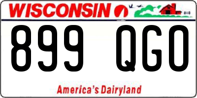 WI license plate 899QGO