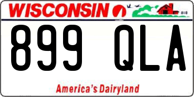 WI license plate 899QLA