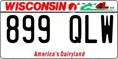 WI license plate 899QLW