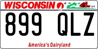 WI license plate 899QLZ