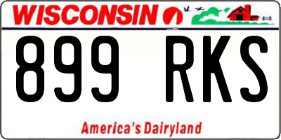WI license plate 899RKS