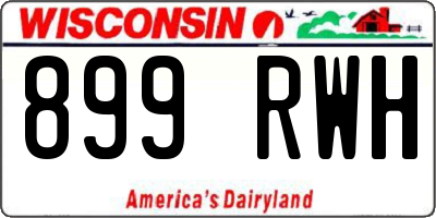 WI license plate 899RWH