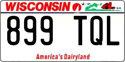 WI license plate 899TQL