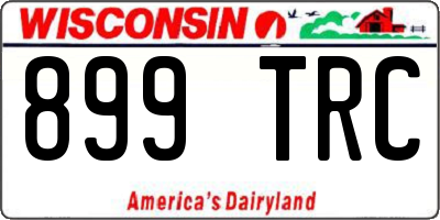 WI license plate 899TRC