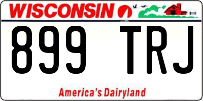 WI license plate 899TRJ