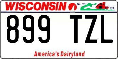WI license plate 899TZL