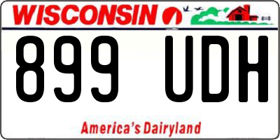 WI license plate 899UDH