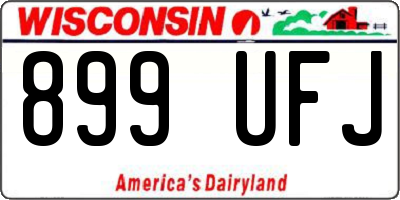 WI license plate 899UFJ