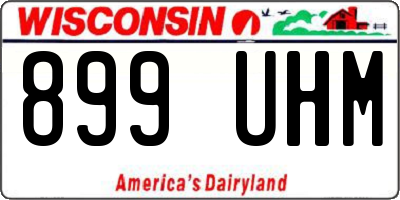 WI license plate 899UHM