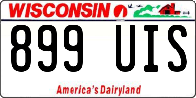 WI license plate 899UIS