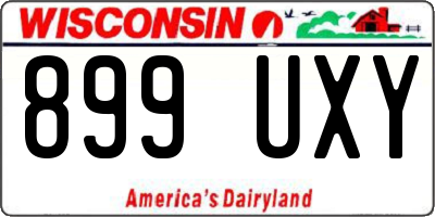 WI license plate 899UXY