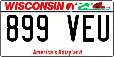 WI license plate 899VEU
