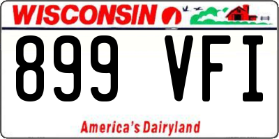 WI license plate 899VFI