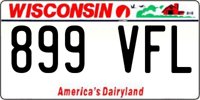 WI license plate 899VFL