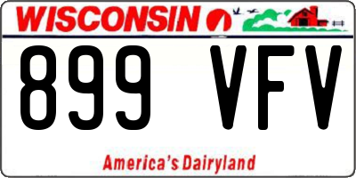 WI license plate 899VFV