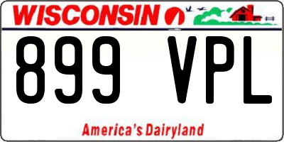 WI license plate 899VPL