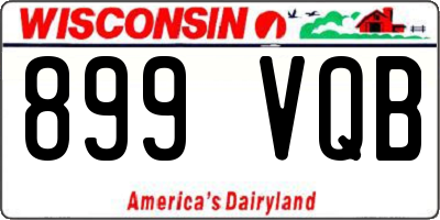 WI license plate 899VQB