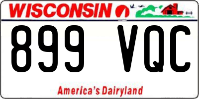WI license plate 899VQC