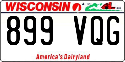WI license plate 899VQG