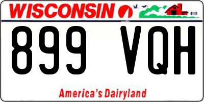 WI license plate 899VQH