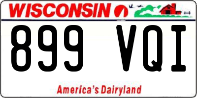 WI license plate 899VQI